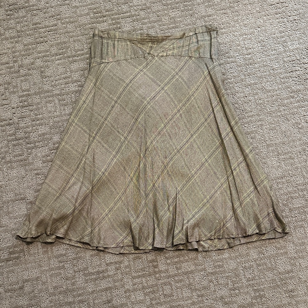 Chic Plaid Beige Mini Skirt